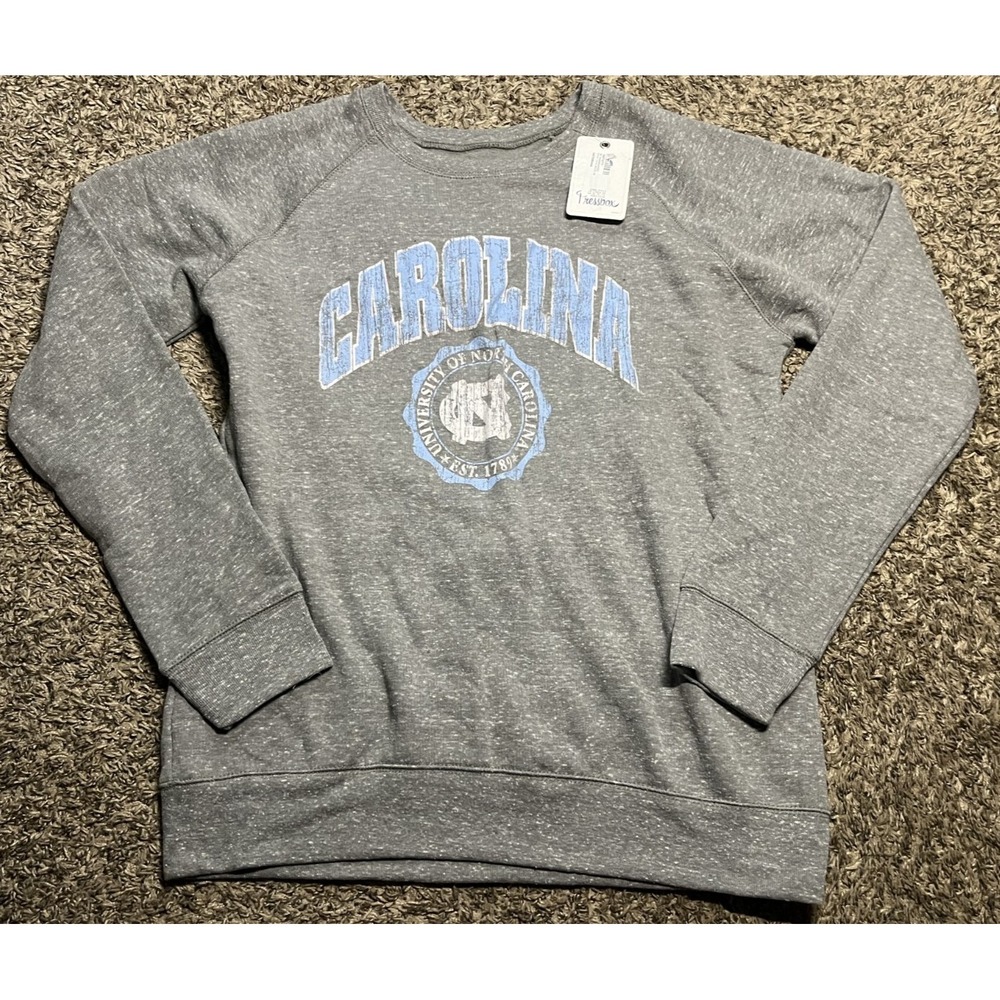 NEW Pressbox North Carolina Tar Heels UNC Distressed Crewneck Sweater (XL)
